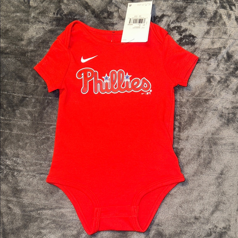 NWT Nike Red Phillies Bryce Harper Onesie (18 Month)